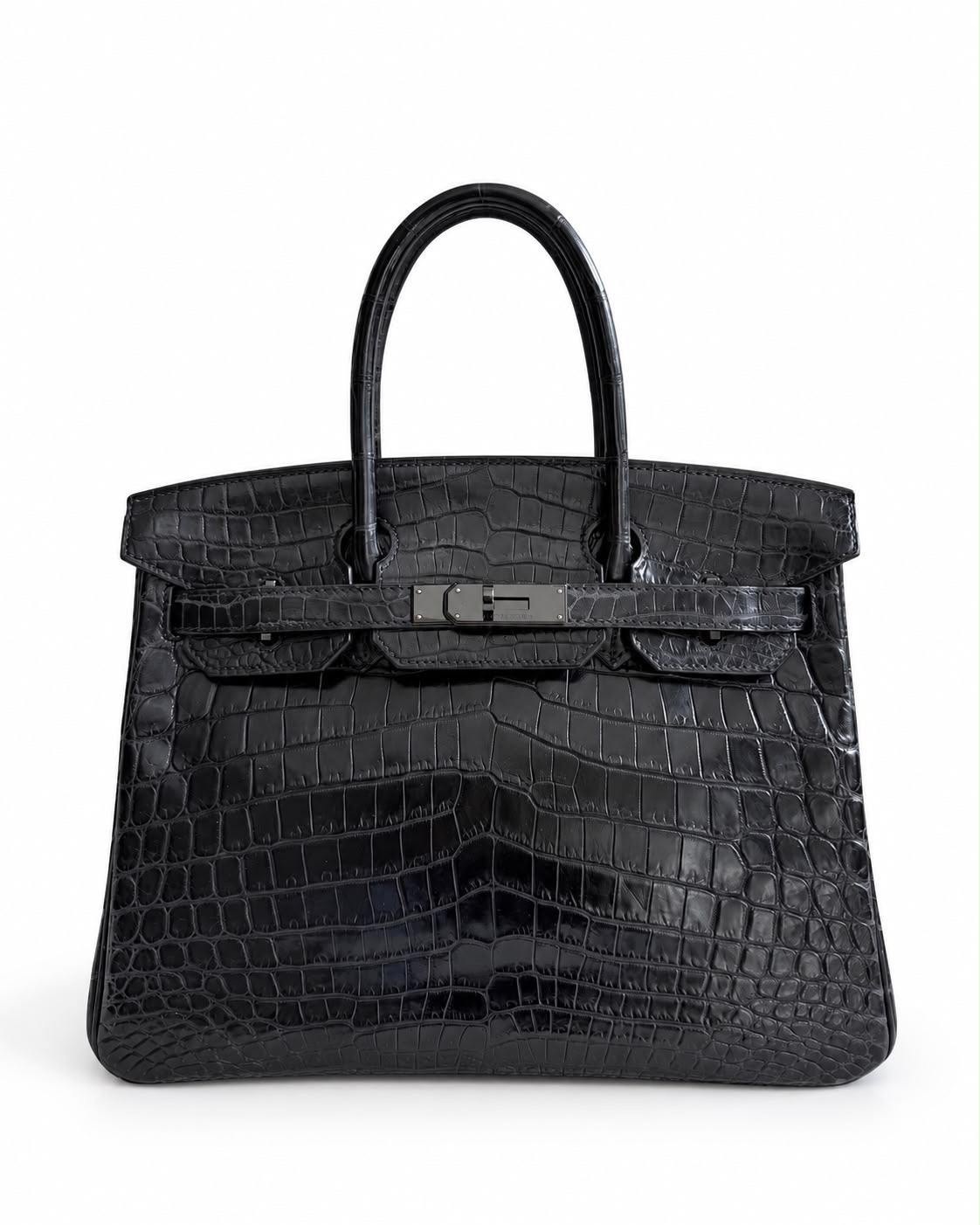 HERMÈS BIRKIN 30 SO BLACK ALLIGATOR MAT