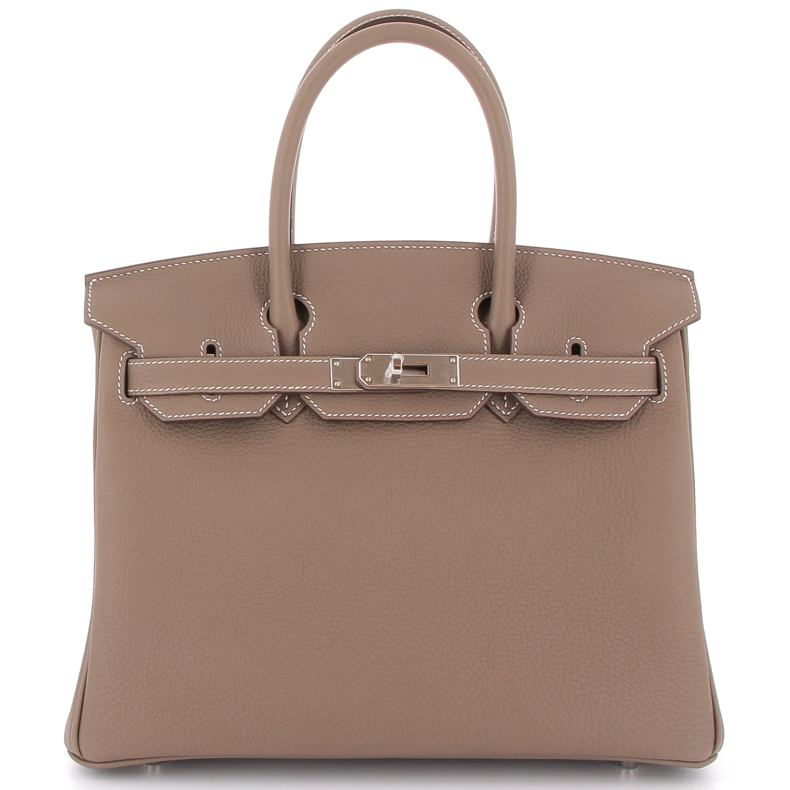 HERMES Birkin 30 Etoupe Cuir Togo Finition Palladié