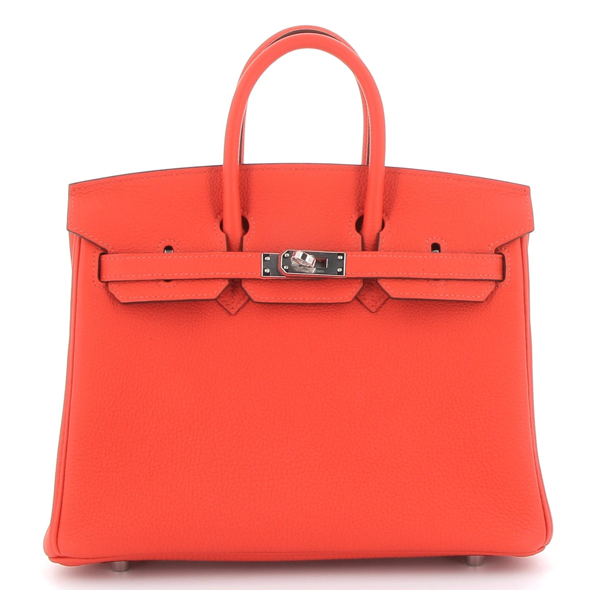 HERMÈS Birkin 25 Capucine Togo Finition Palladié