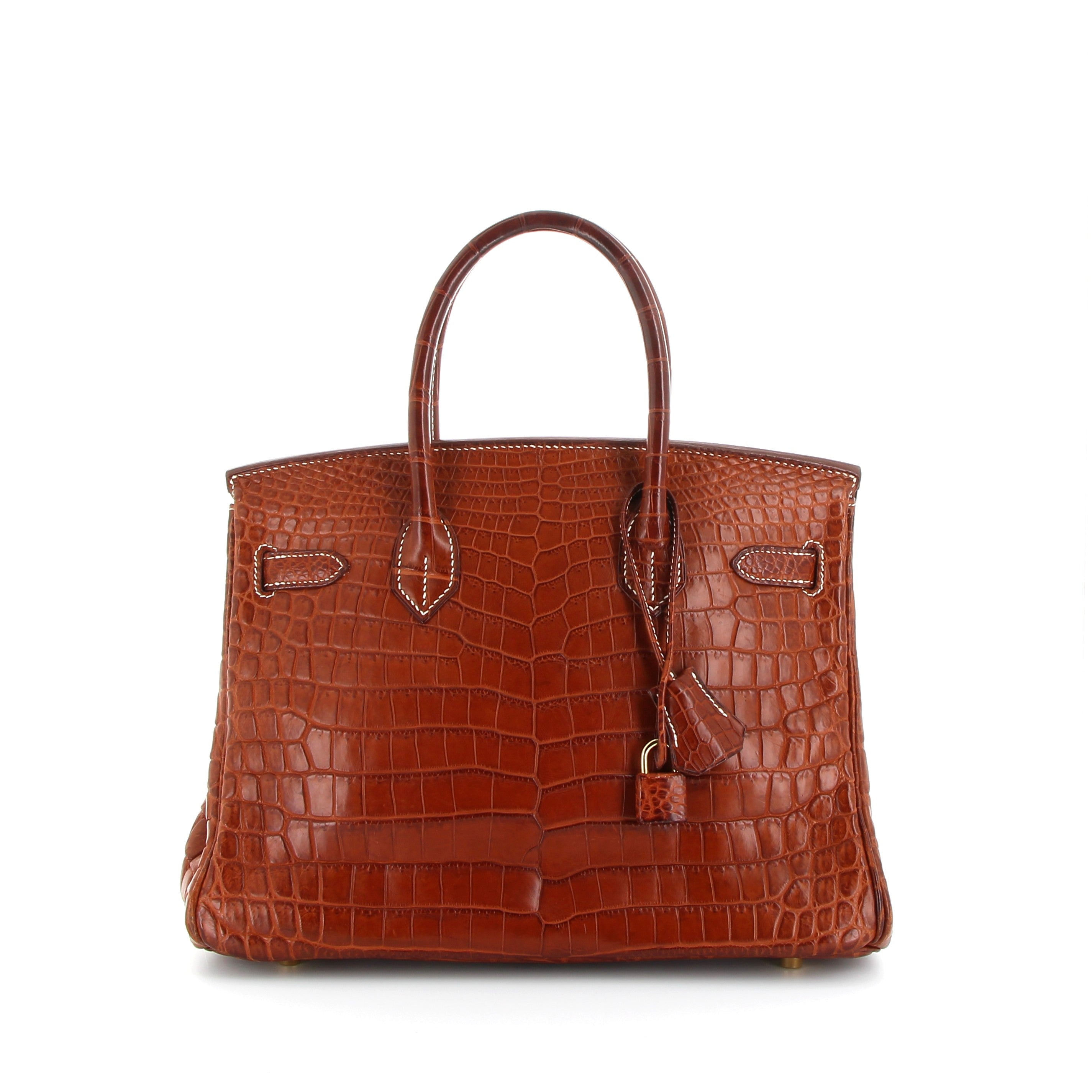 HERMÈS Birkin 30 Fauve Crocodile Matt Finition Or jaune