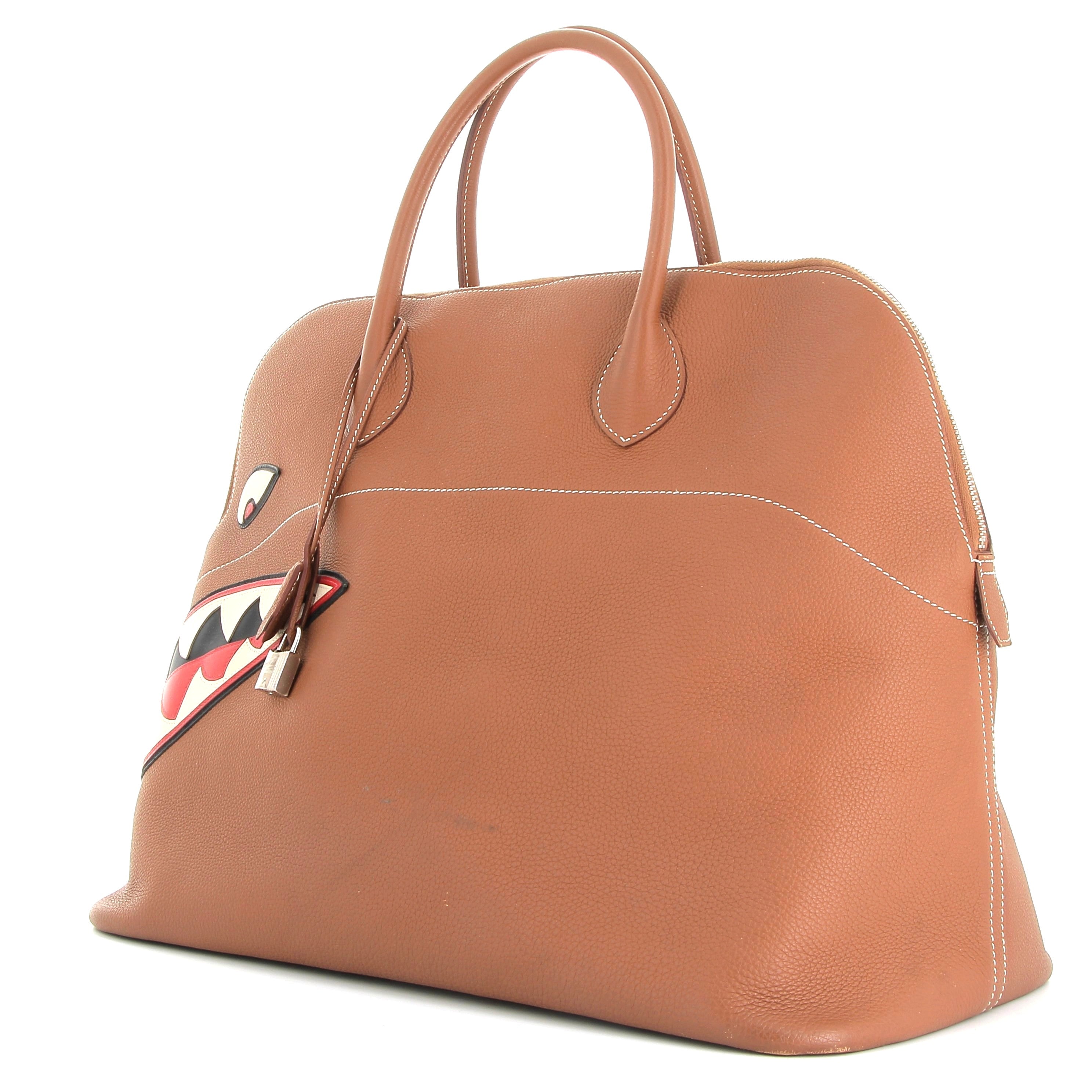 HERMÈS Bolide 45 Shark Gold Togo Finition Palladié