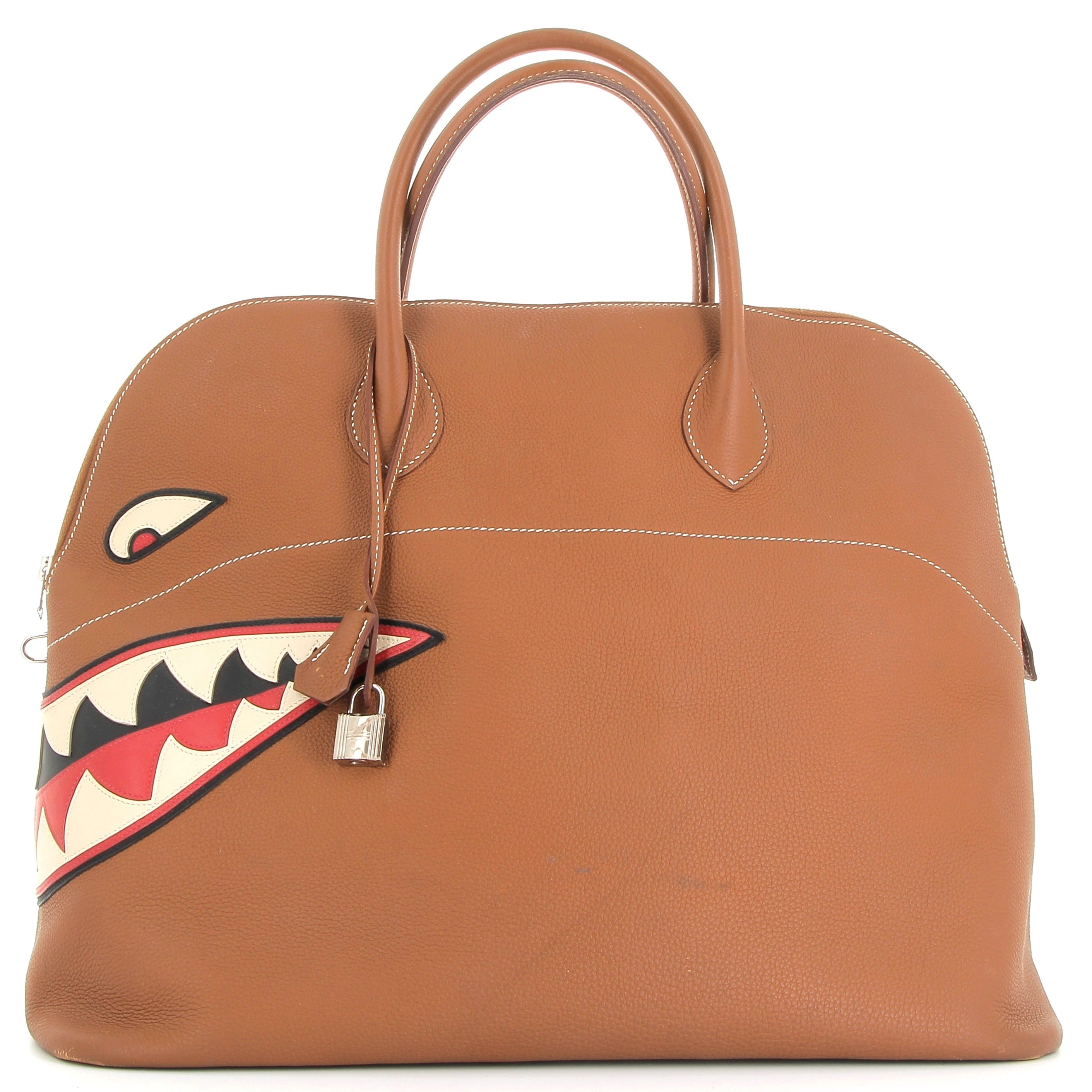 HERMÈS Bolide 45 Shark Gold Togo Finition Palladié