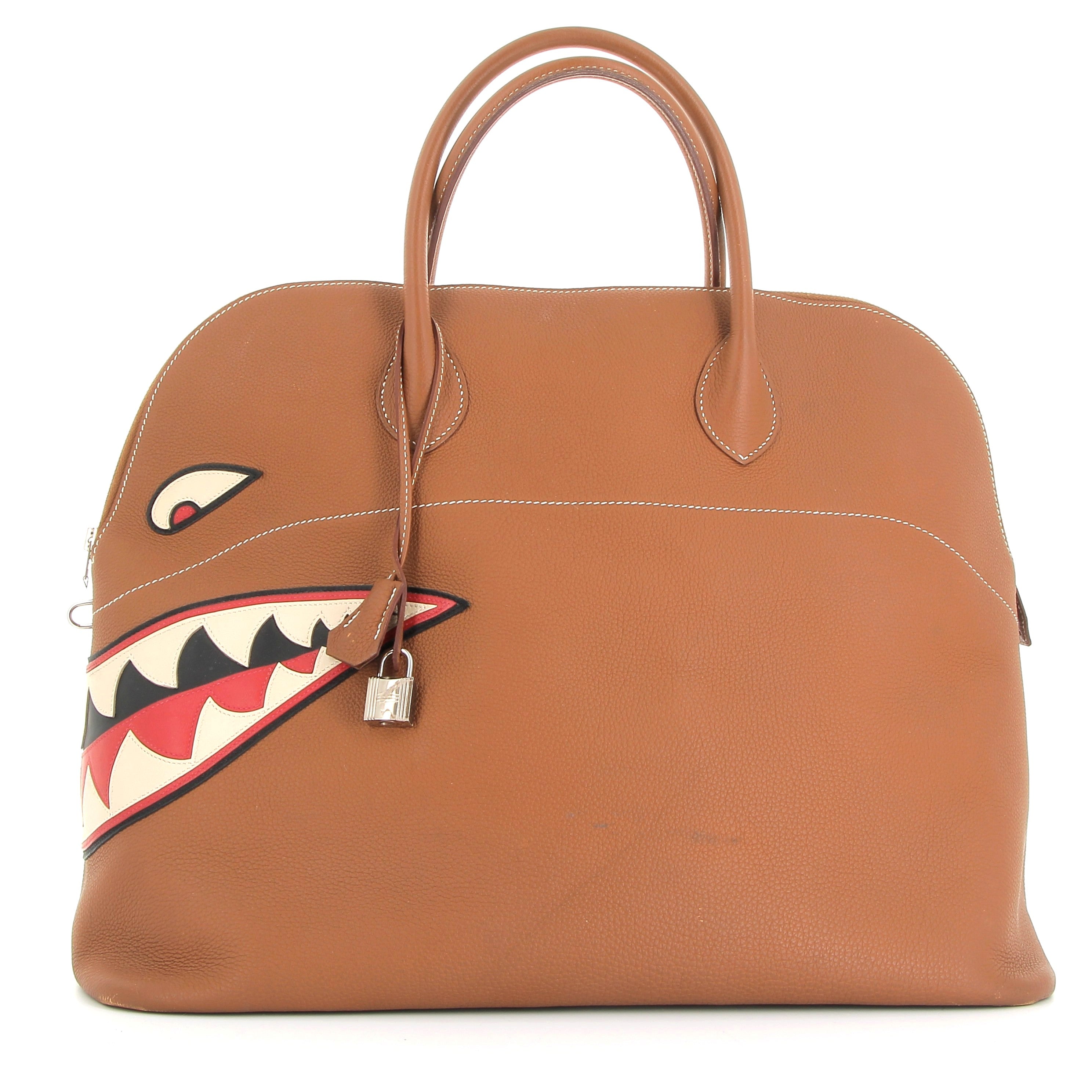 HERMÈS Bolide 45 Shark Gold Togo Finition Palladié