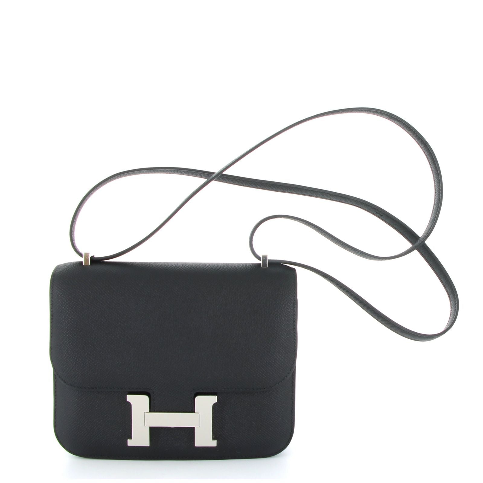 Hermes Constance 18 Noir Epsom Finition Palladié