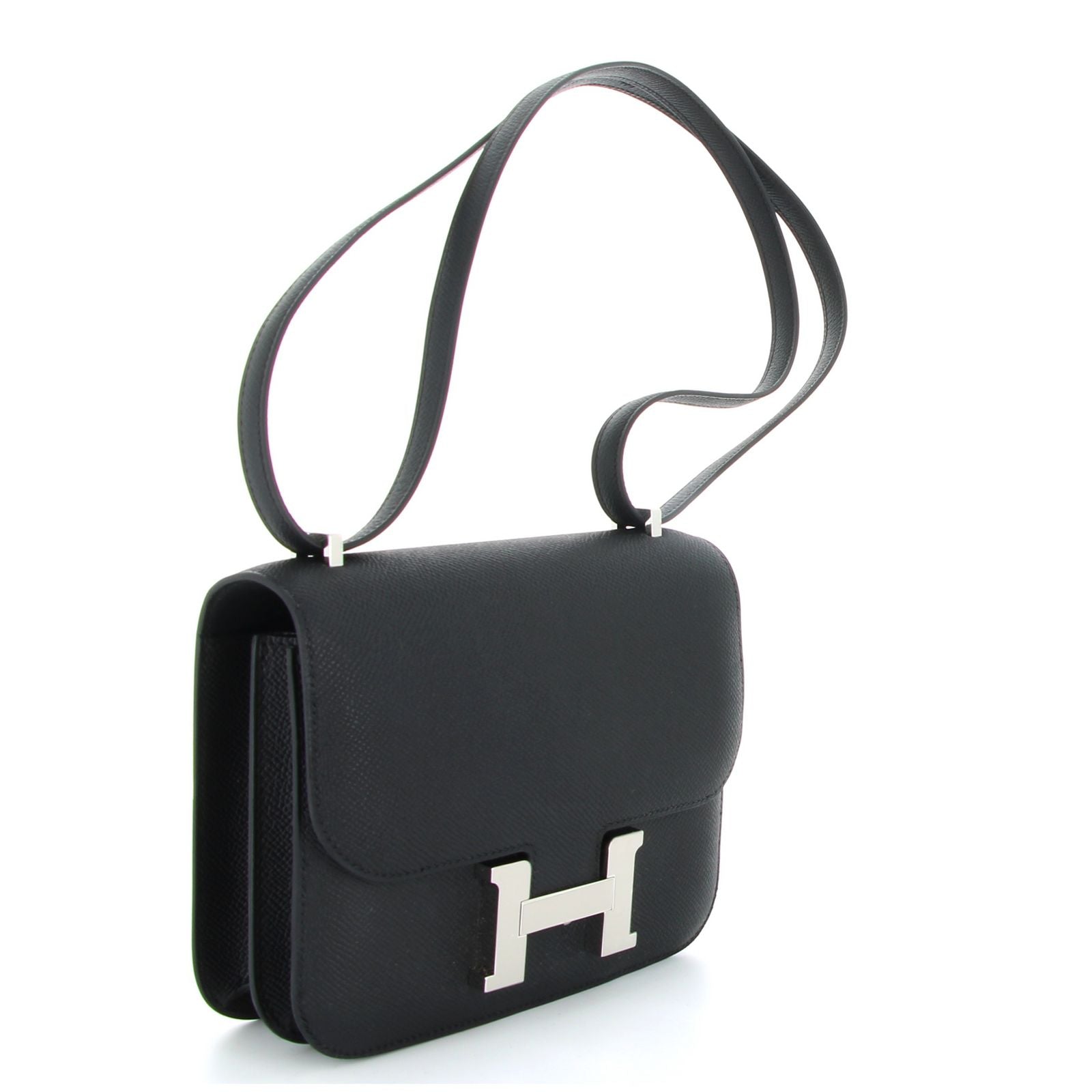 Hermes Constance 18 Noir Epsom Finition Palladié