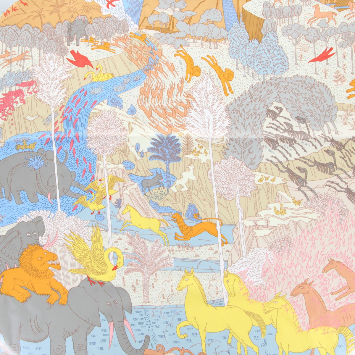 HERMÈS – CARRÉ EN SOIE 90 LE CARNAVAL DES ANIMAUX
