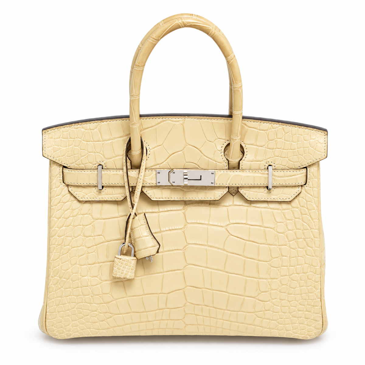 HERMÈS BIRKIN 30 TRENCH ALLIGATOR DU MISSISSIPPI MAT FINITION PALLADIUM