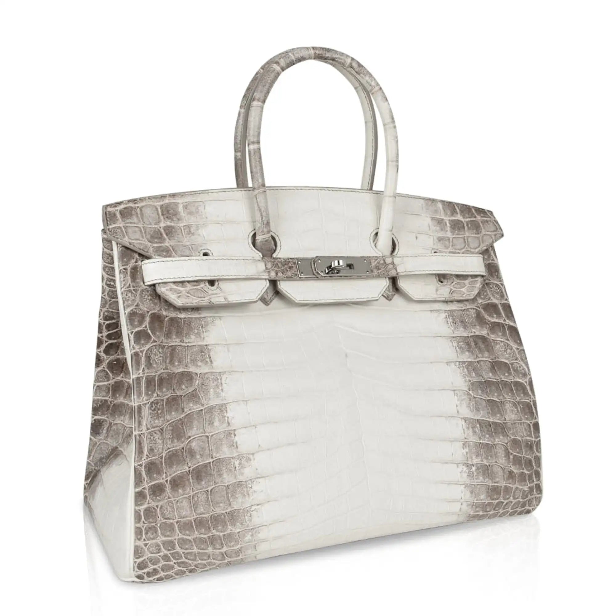 HERMES Birkin 35 Himalaya Crocodile Niloticus Finition Palladié