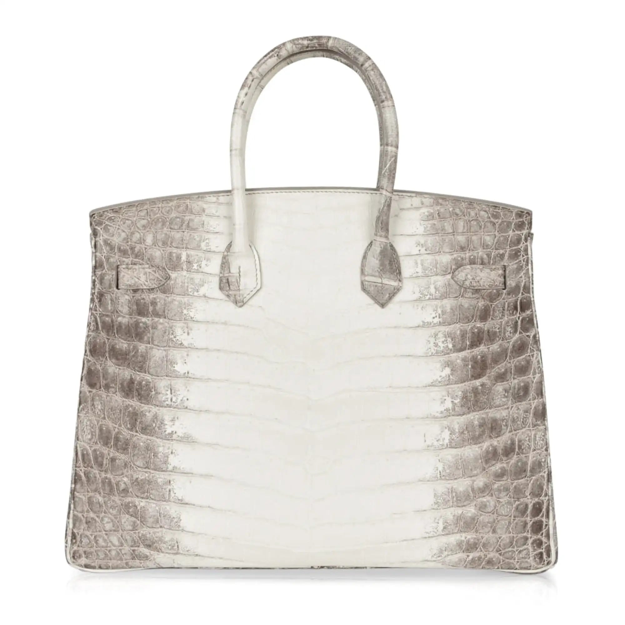 HERMES Birkin 35 Himalaya Crocodile Niloticus Finition Palladié