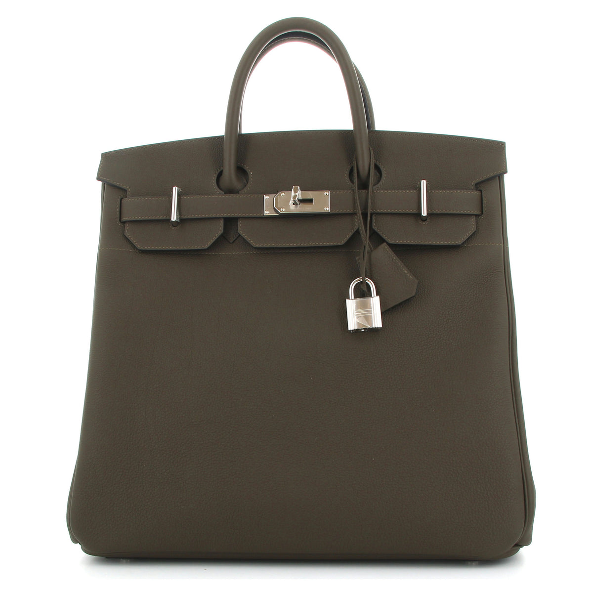 HERMÈS HAC 40 TOGO VERT LODEN FINITION PALLADIÉ