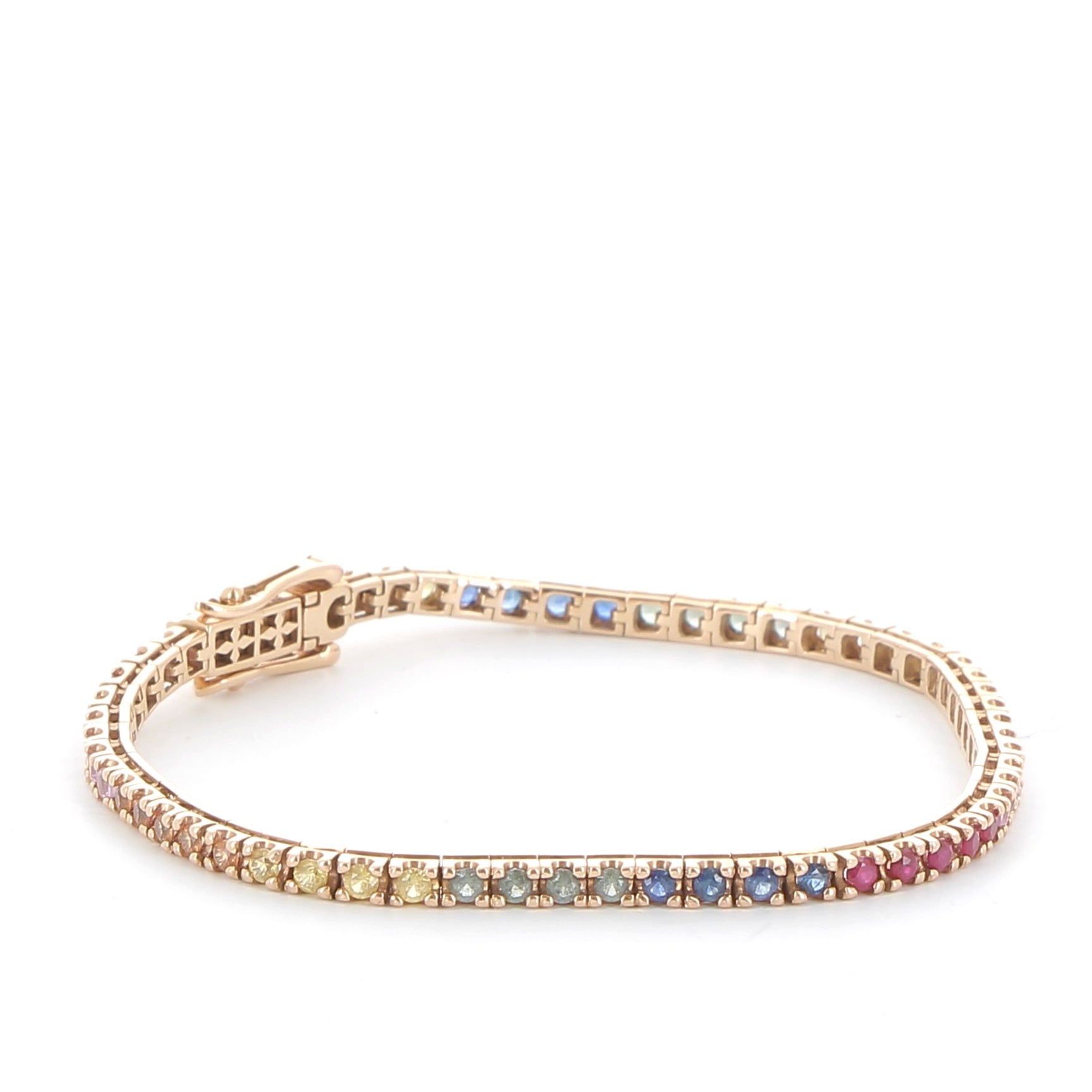 HELENA JOY Bracelet en Diamants Rivière Rainbow
