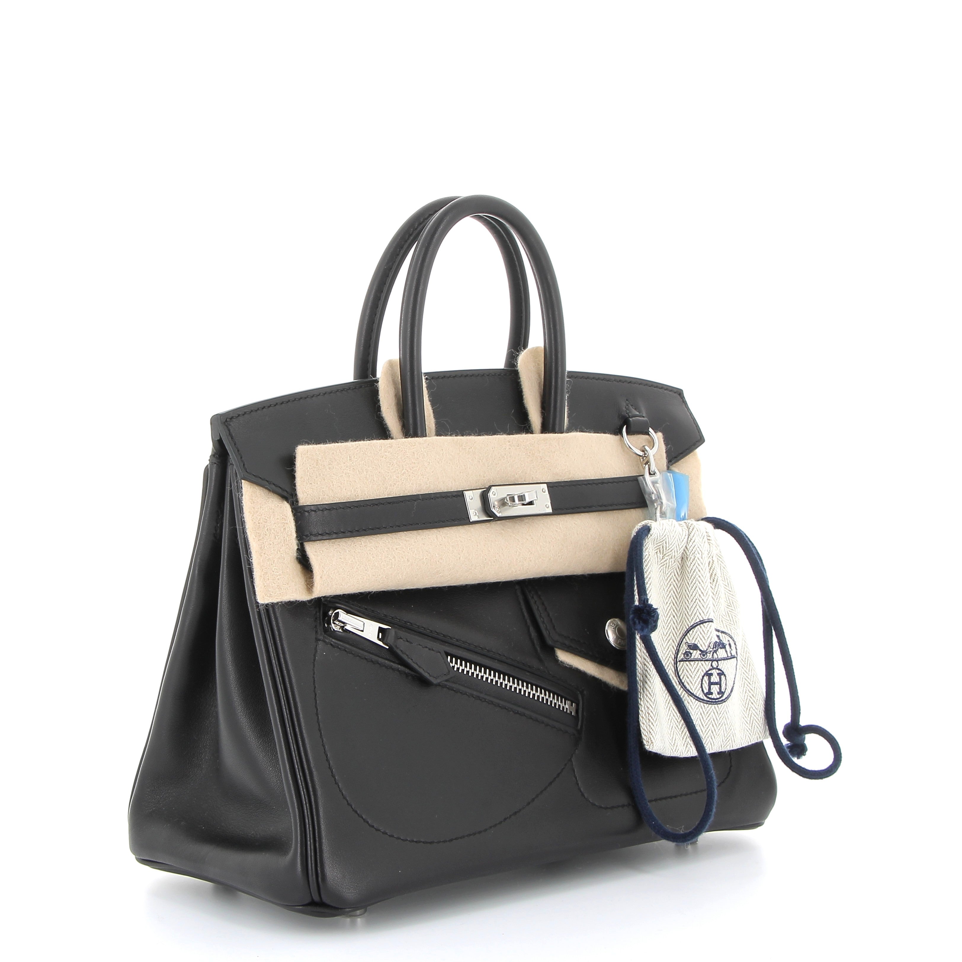 HERMÈS Birkin The Rock 25 Veau Volupto Noir finition palladié