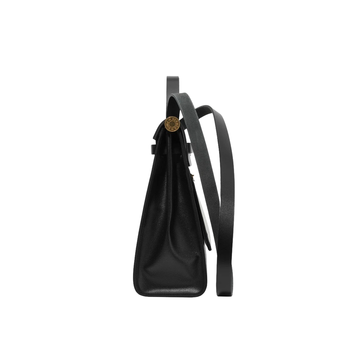 HERMES Herbag 31 Zip Toile Berline Vache Hunter Finition Or Jaune